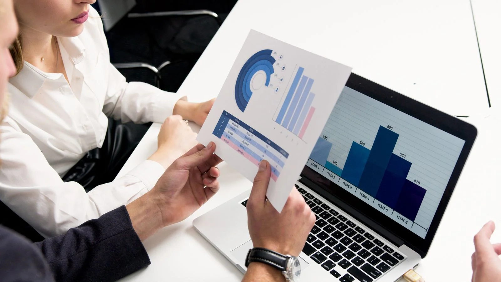 Analytics dashboard showing A/B test results